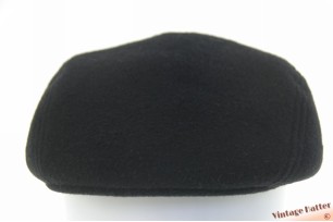 © VintageHatter.com | f-9017-57-16 Preshaped flatcap Formen black woolmix 57 Preshaped flatcap Formen black woolmix 57
